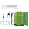 green suitcase nail clippers 5-piece set