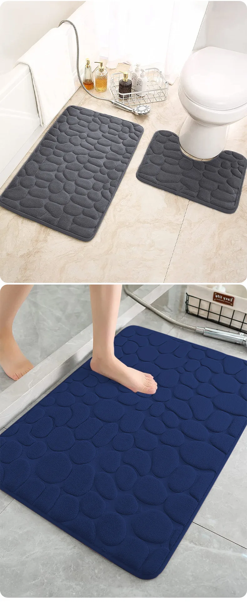 Hot Selling Soft Memory Foam Shower Bathroom Bath Floor Mat Rugs Quick