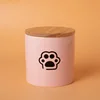 Bz16-13 straight urn-pink-medium-black paw print