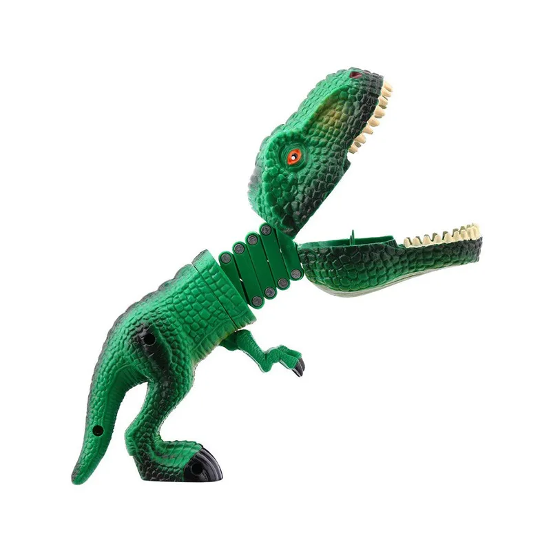 S061 Kids Dinosaur Toy Funny Dinosaur Shark Telescopic Arm Claw Extendable  Hand Grabber Toy
