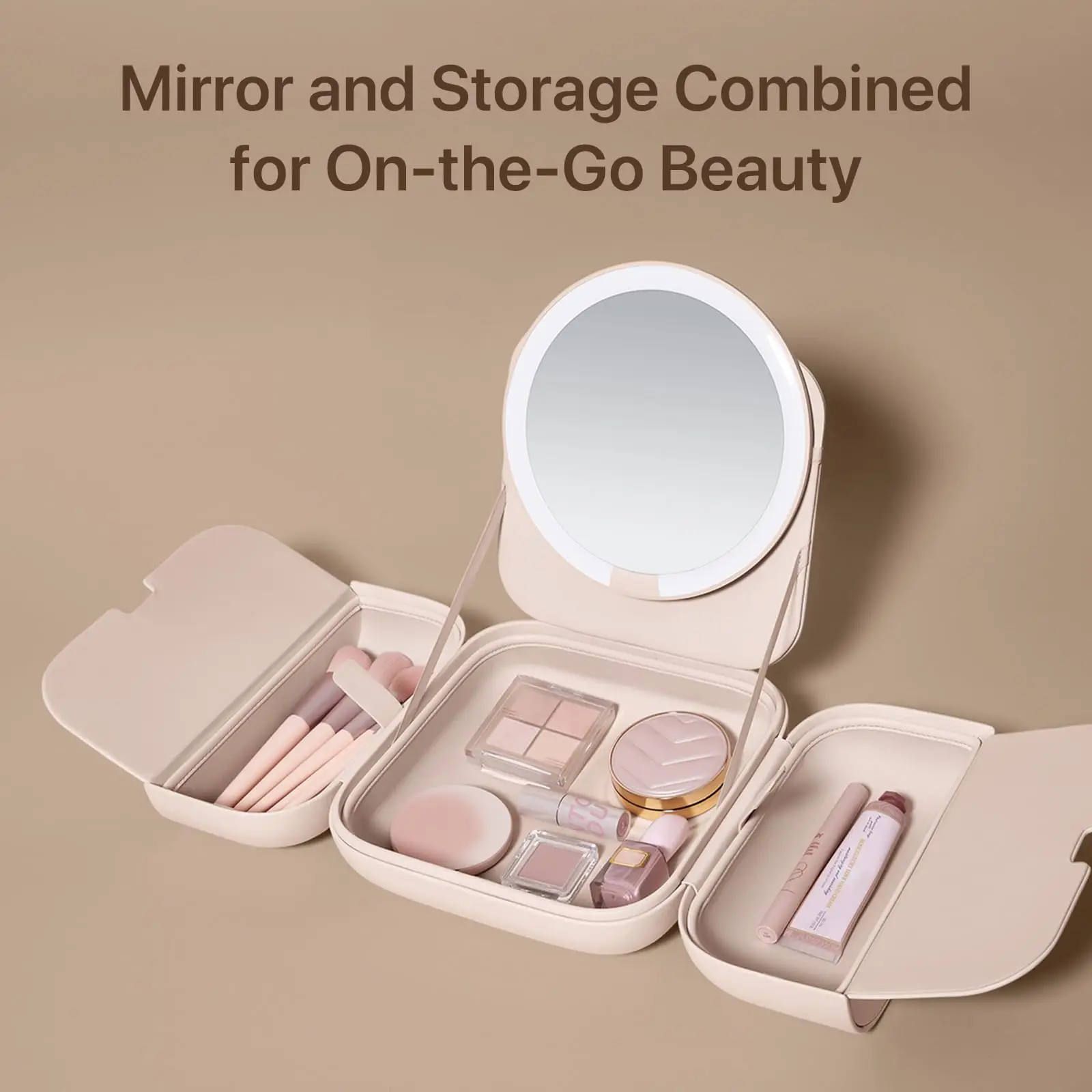 AMIRO M2 LumoCube Portable LED Makeup Mirror with Bag Lights 5-level Brightness 3-color Lights Personalized Cosmetic Mirror Tool