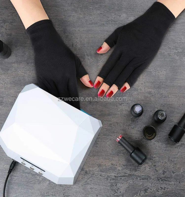 Art Skin Care Manicures Light Lamp Dryer Nylon Hand Protection Sunlight Anti UV Nail Gloves