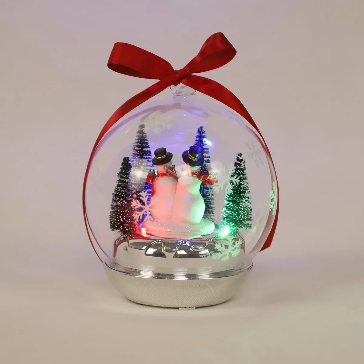 assorted led glass christmas ball ornaments accessories Christmas musical box with LED lights for holiday