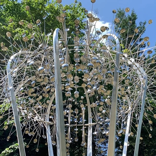 シルバーディスクオブジェ キネティックアート シルバーディスク