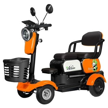 EA5 Masked Three-seater Electric Four-wheeler Elderly Disabled Adventures Kids electric tricycle