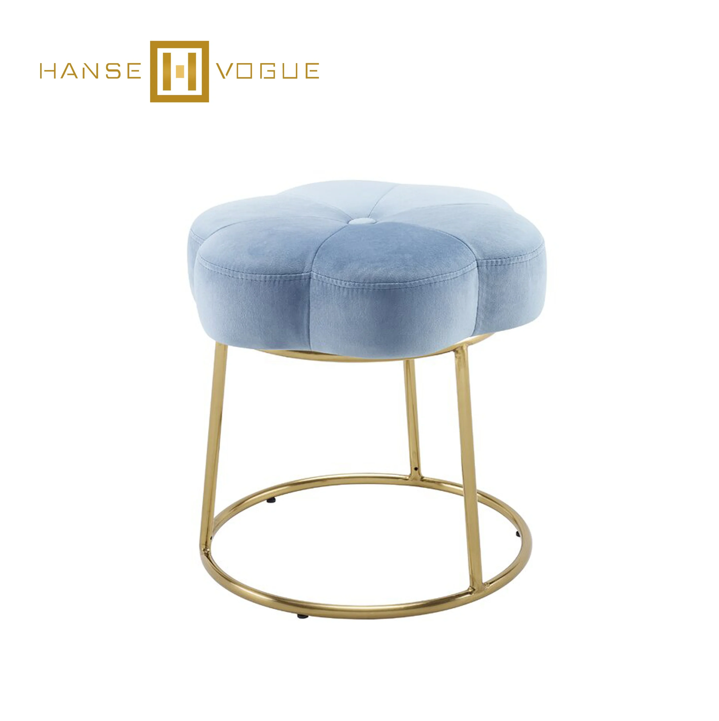 velvet flower stool