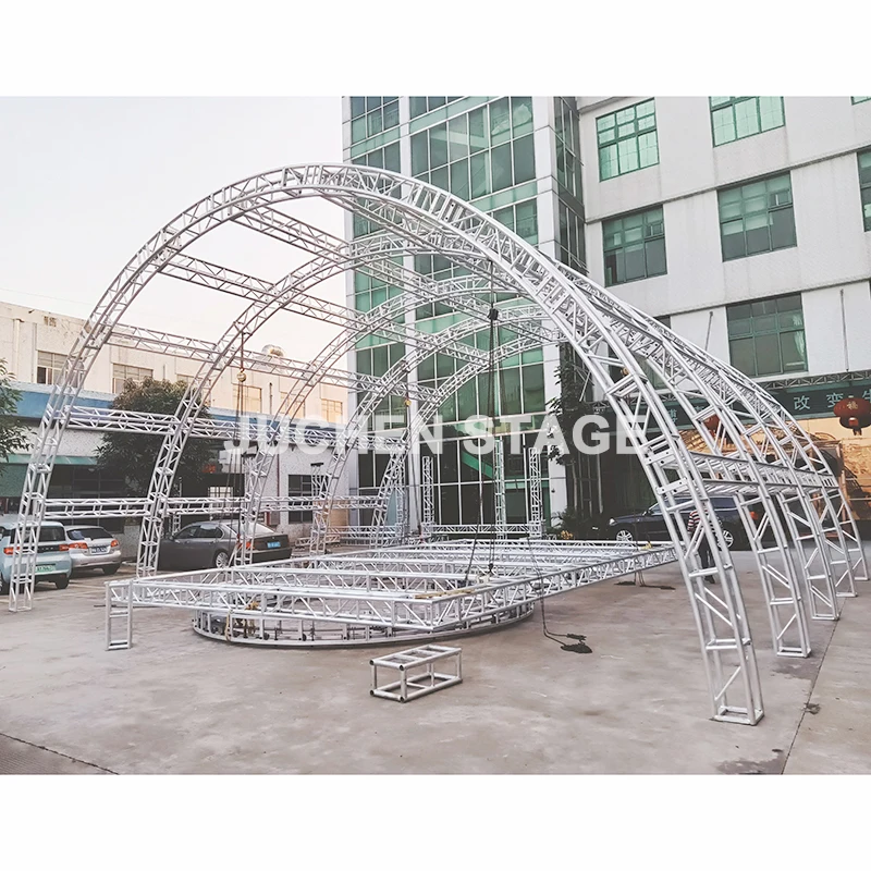 Large Outdoor Stage Concert Square Module Steel Iron Metal Layer Circular Roof Truss