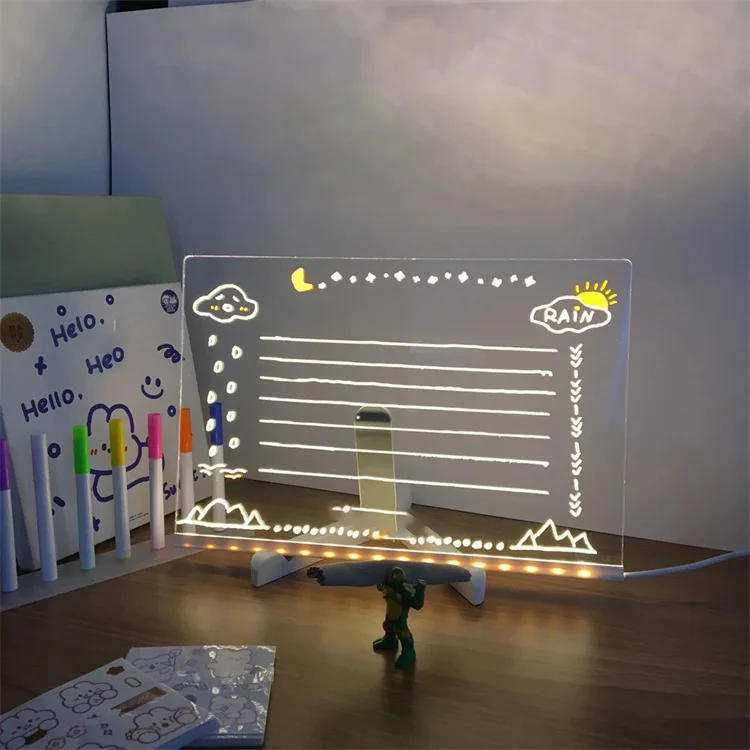 DIY Hand Draw Light Up Board With Stand Glow Memo LED Message