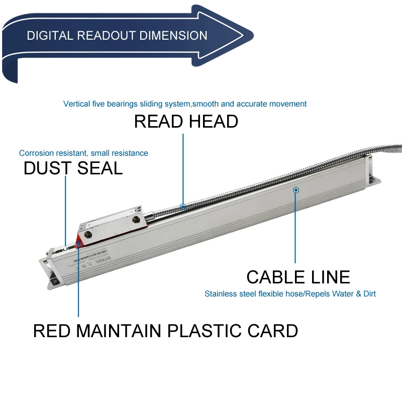 High Accuracy Linear Encoder Ruler/linear Glass Scale/50mm3000mm 5um