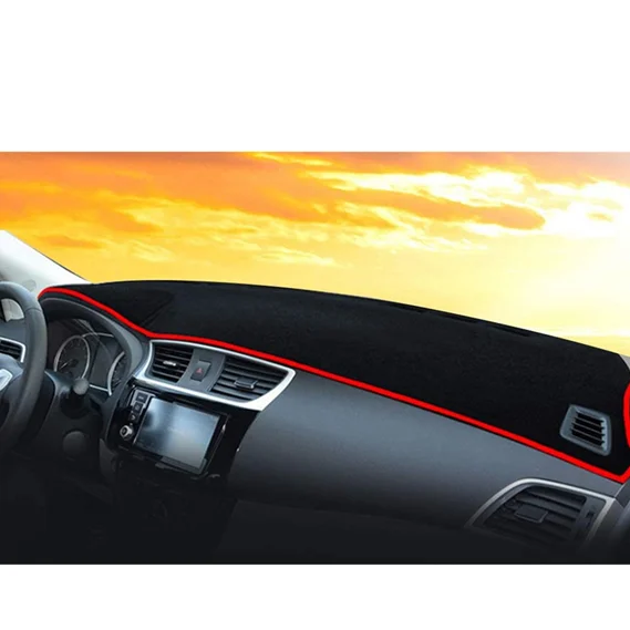Auto Dashboard Cover Mat Voor Fiesta 2009-2018, Antislip Dash Mat