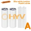Bicchiere da 20oz con cannuccia in plastica-25