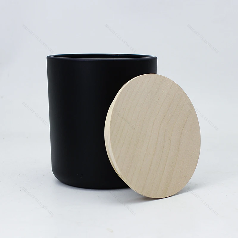 Wooden Wick Supplier Glass Candle Holders 12oz Aura Vessels Unique