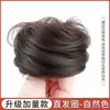 Straight hair tie, synthetic fiber, dark brown