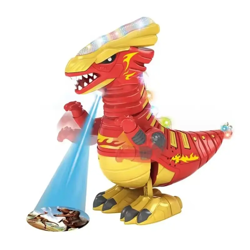 Electric Projection Interactive Toy Singing Mechanical Dancing Dinosaur with LightInteractive Educational Gift Toys