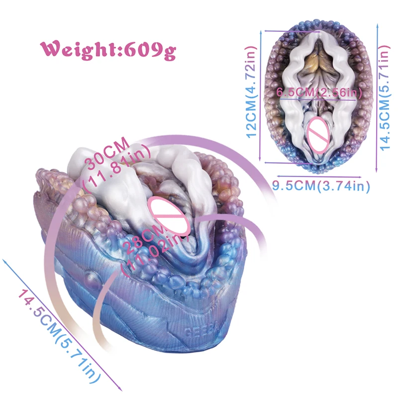 GEEBA Abalone Shell Pocket Pussy Onahole Fantasy Silicone Male Masturbator Lifelike Textured Men's Penis Stroker Adult Sex Toys