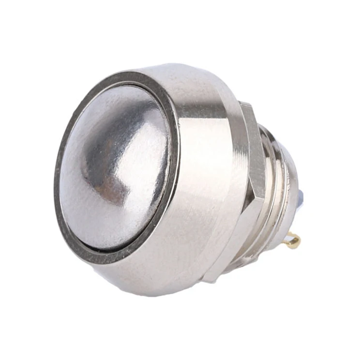 Waterproof Arcade Buttons Push Button Switch 2 Pins Electronic 1NO Reset Momentary Metal Power Button 12mm Ip65 Switch