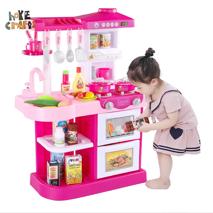 Kids Role Play 52 Pcs Interactive Kitchen Accessories Kitchen Cooking Play Set Educational Toys