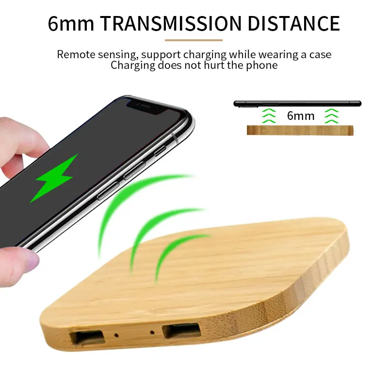 20w 10w Chargeur Carregador Cargadores Charger Wood Wireless Smartphone ...