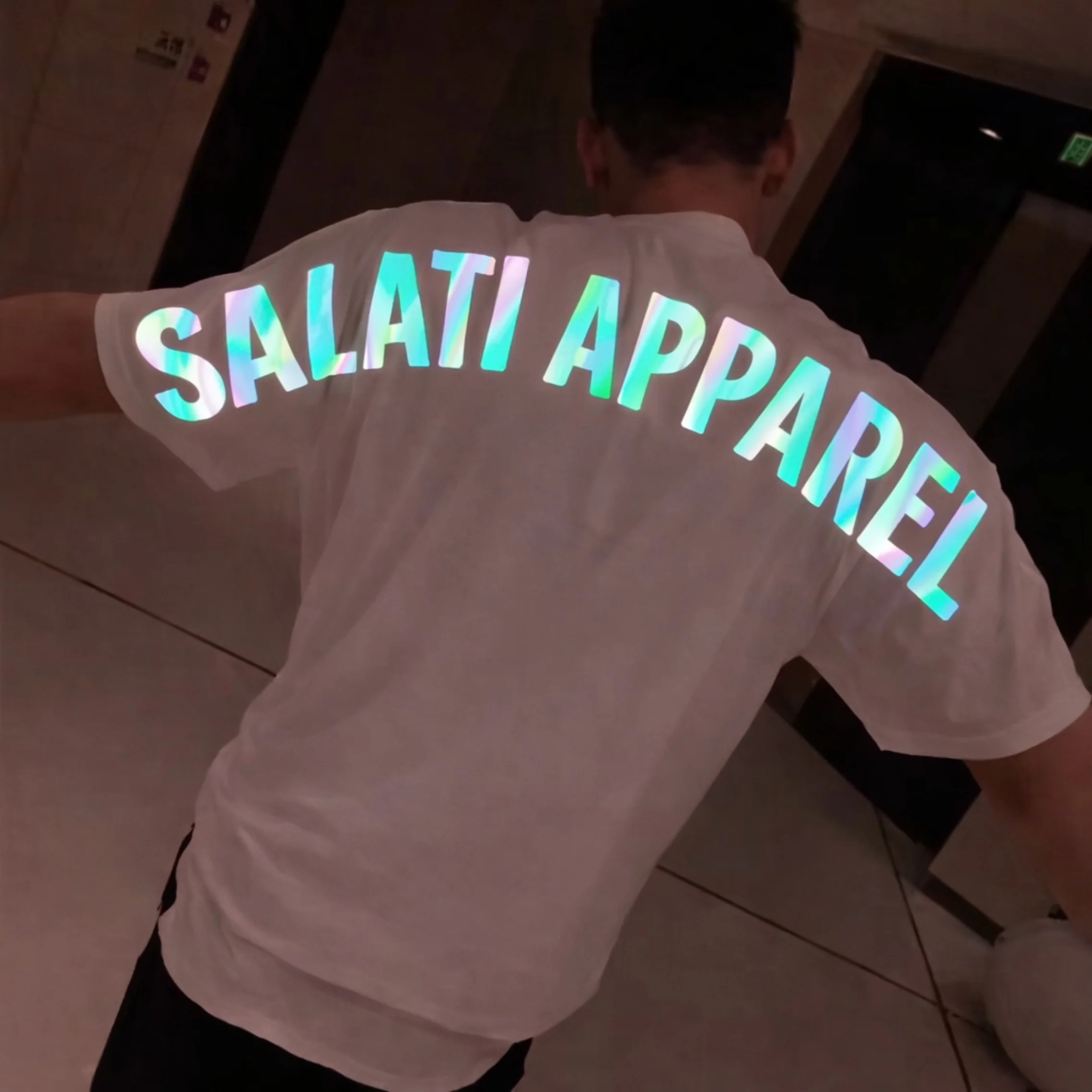 2026 Custom Tshirt Glow in the Dark Men Streetwear Reflective t Shirt for Men Printed Tee Shirt