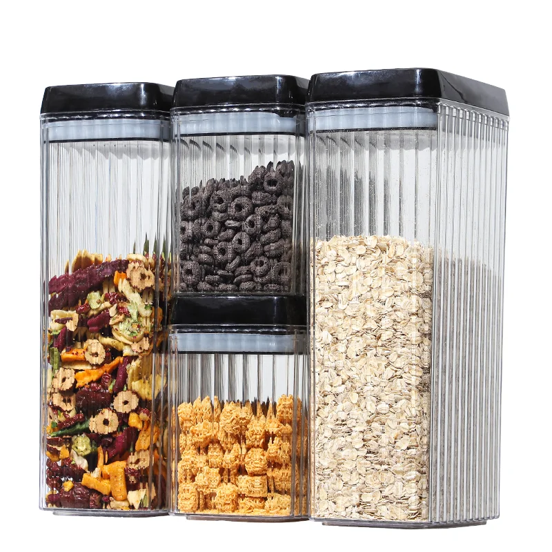 Airtight Sealed Cereal Food Jar Storage Containers Set with Lids for Pantry  Flour and Sugar Storage - China Plastic Container, Airtight Sealed Cereal  Food Jar
