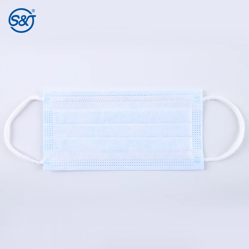 S&J Wholesale Protective 3 Ply IIR CE Certified Surgical Disposable Medical Face Mask F2100 ASTM Level 2