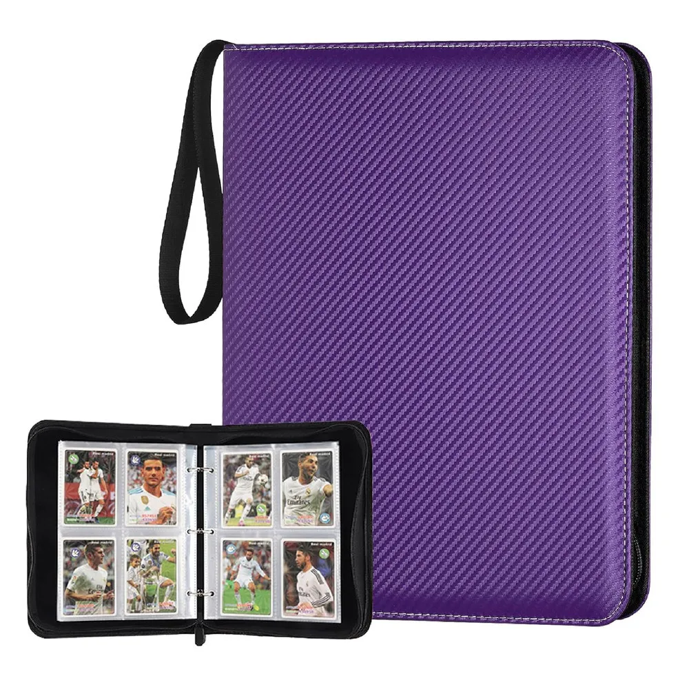 4 by 4 card binder 4/9/12-Pocket PU Card Binder – White main image 1