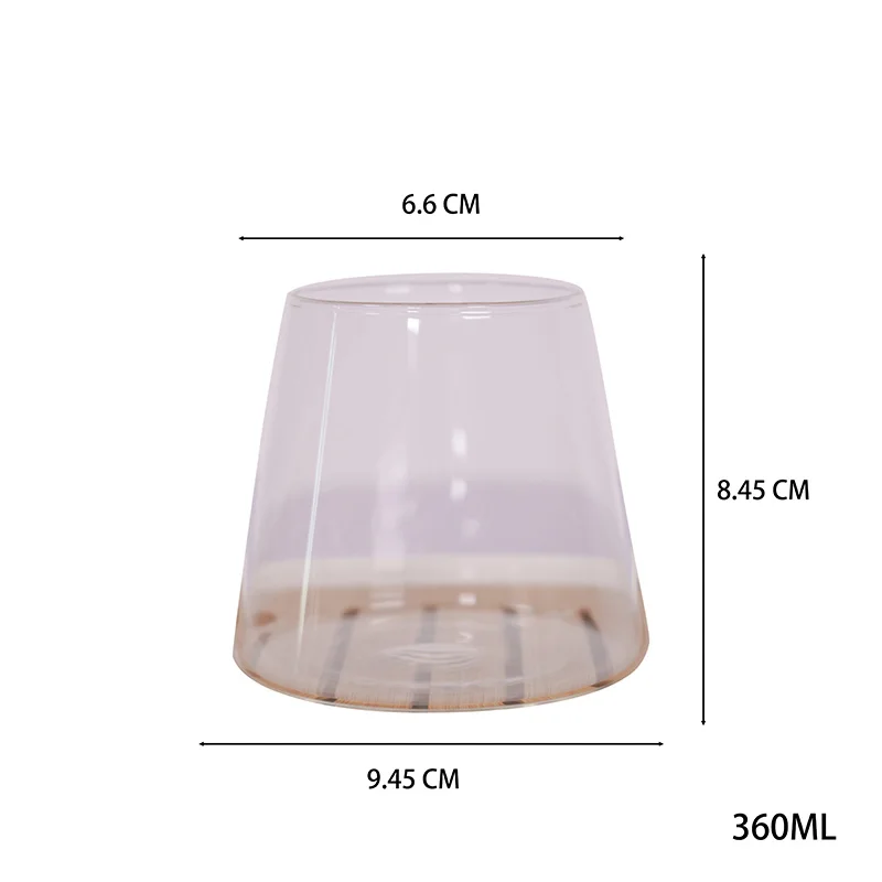 Customized Logo 320ml 360ml reusable clear high borosilicate glass water cup factory