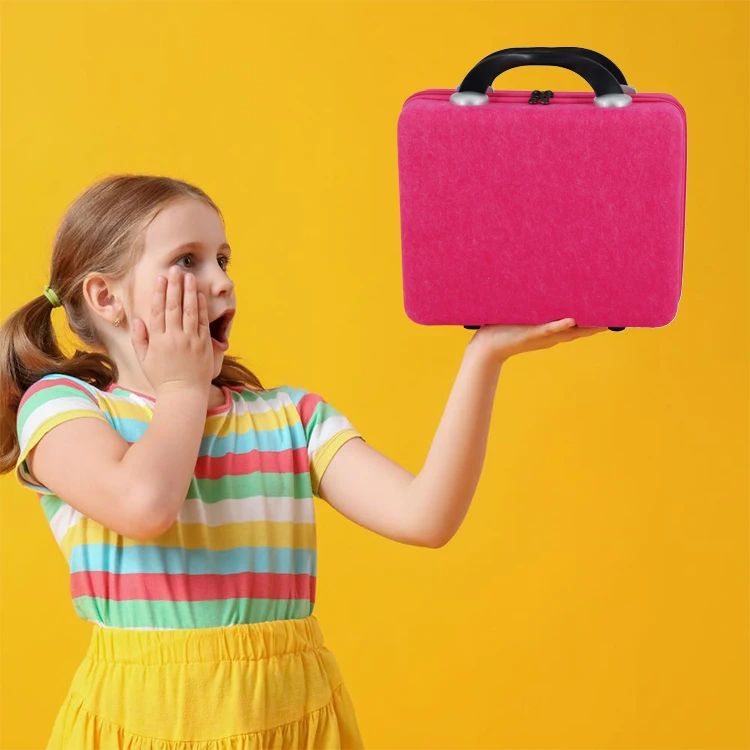 Premium Large Light Grey Felt Clothes Makeup Book Toy Storage Box