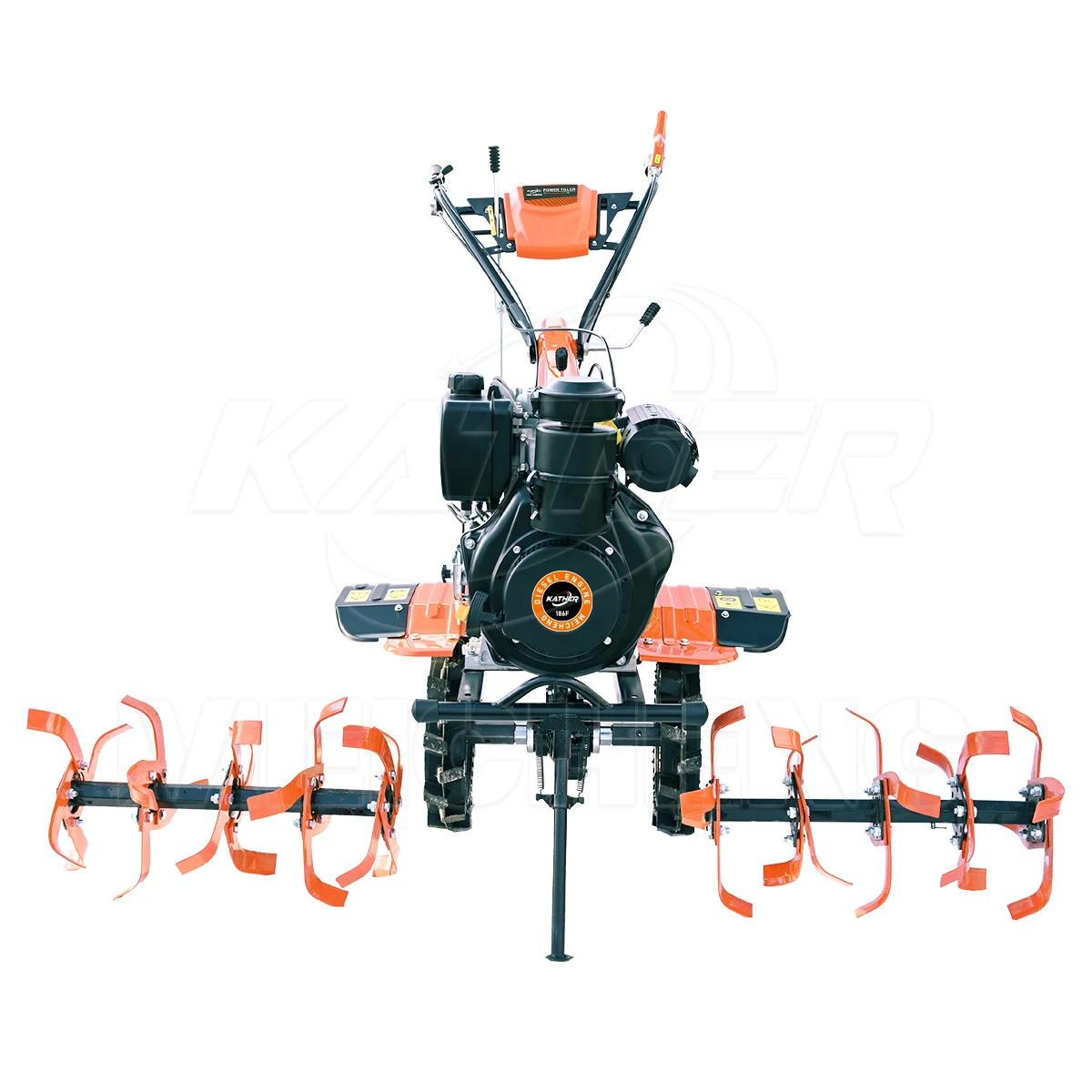 KATHER விவசாய இயந்திரங்கள் மினி நில உழவு இயந்திரம் இரண்டு சக்கர நடைமுறை கை டிராக்டர் மின் உழவு இயந்திரம் களை அகற்றும் உழவு இயந்திரம் விலை