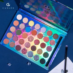 Color Makeup 35 Color Eye Shadow Plate Mashed Potato Parth Fine Bead Light Matte Color Laser Brush Wholesale Customize Label