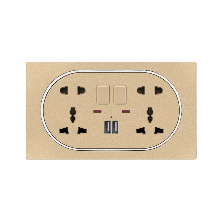 2*5 Pin MF Неоновые Настенные включен розетка с 2 Usb порта
