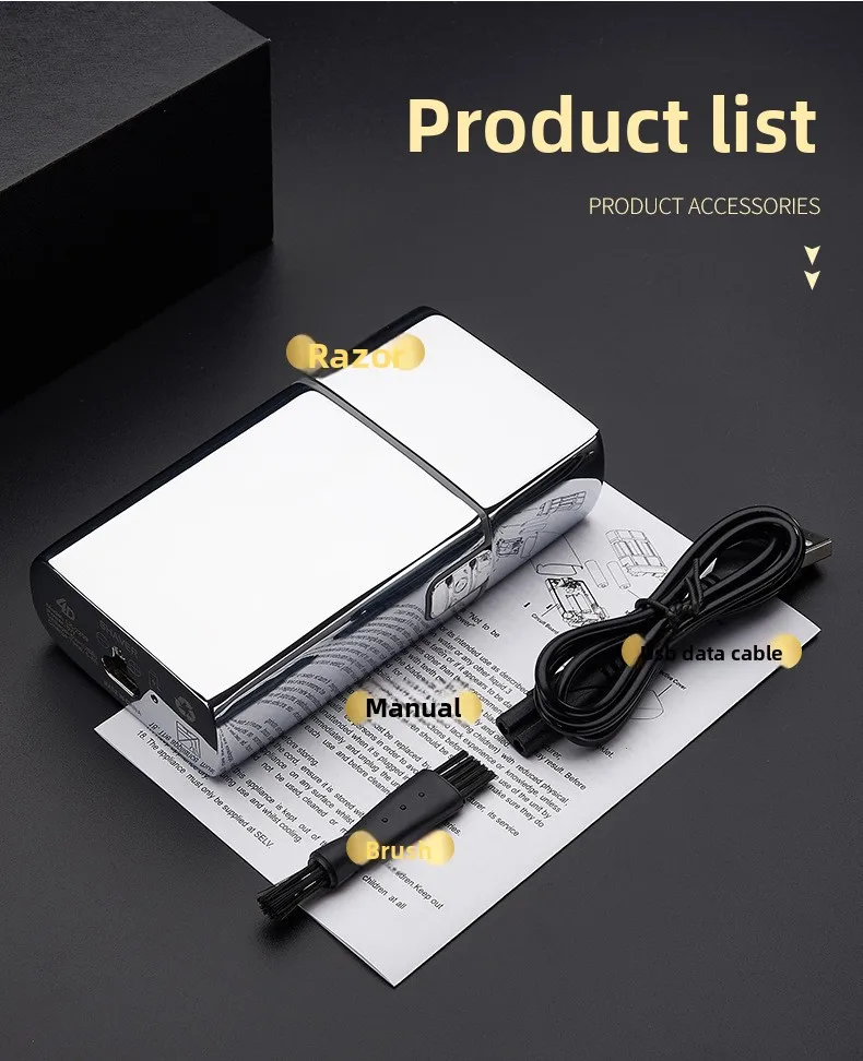 ANBOLIFE USB Electric Shaver with IPX4 Waterproof 600mAh Battery and 90 Min Working Time for Body and Face