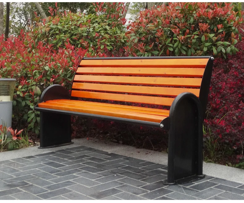 Made of anti-corrosion wood Insect and moth prevention Outdoor garden benches supplier