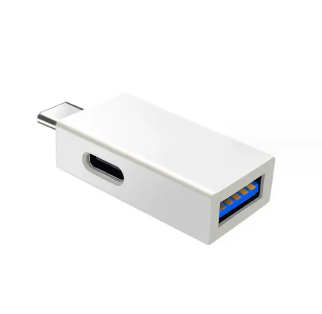 White Color 2 in 1 USB C Otg Adapter