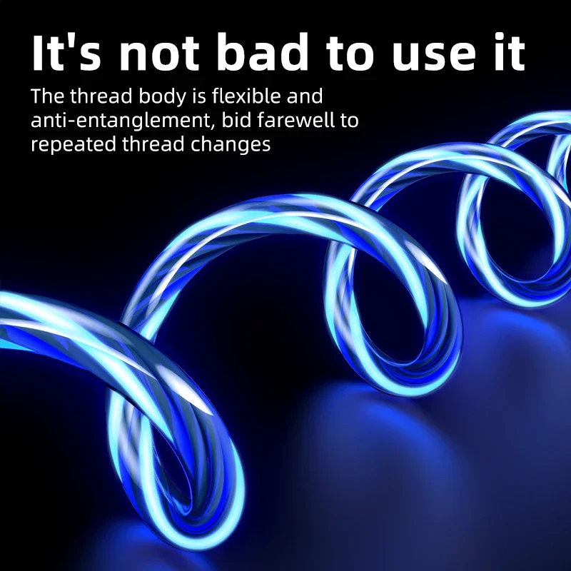 3 in 1 LED Phone Charger Cable TPE USB Type C Micro USB Glowing Charging Cord for Smartphone Tablet