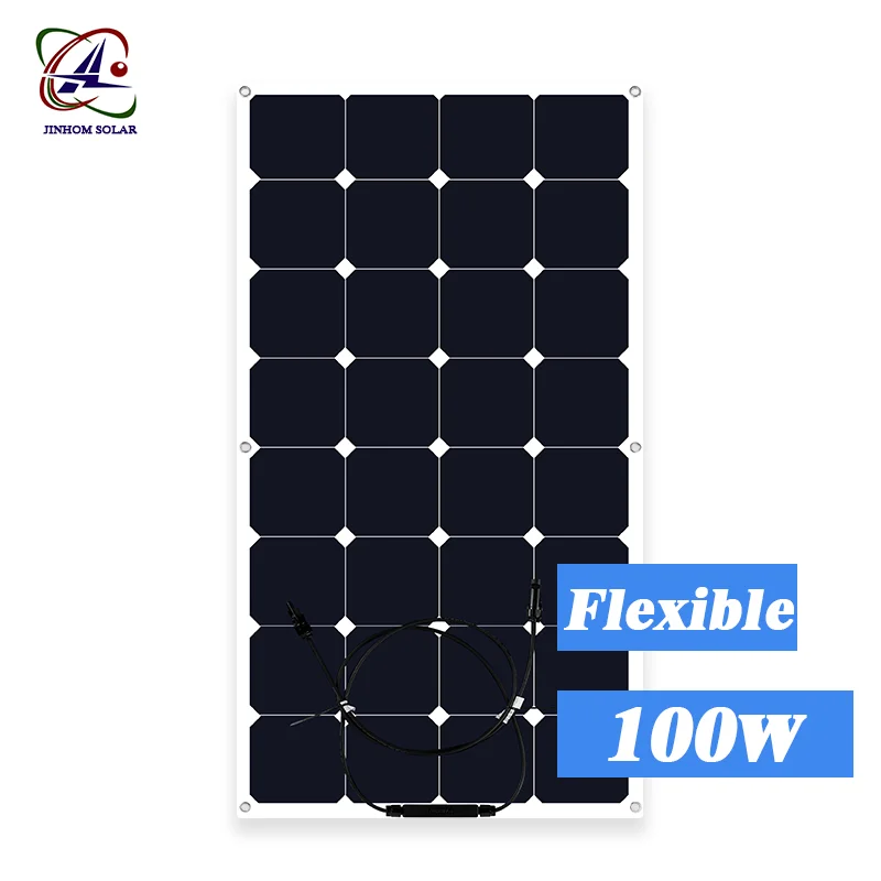 Custom High Efficiency Photovoltaic Portable Flexible Mono Sunpower 100w Solar Panel For Mobile 0815