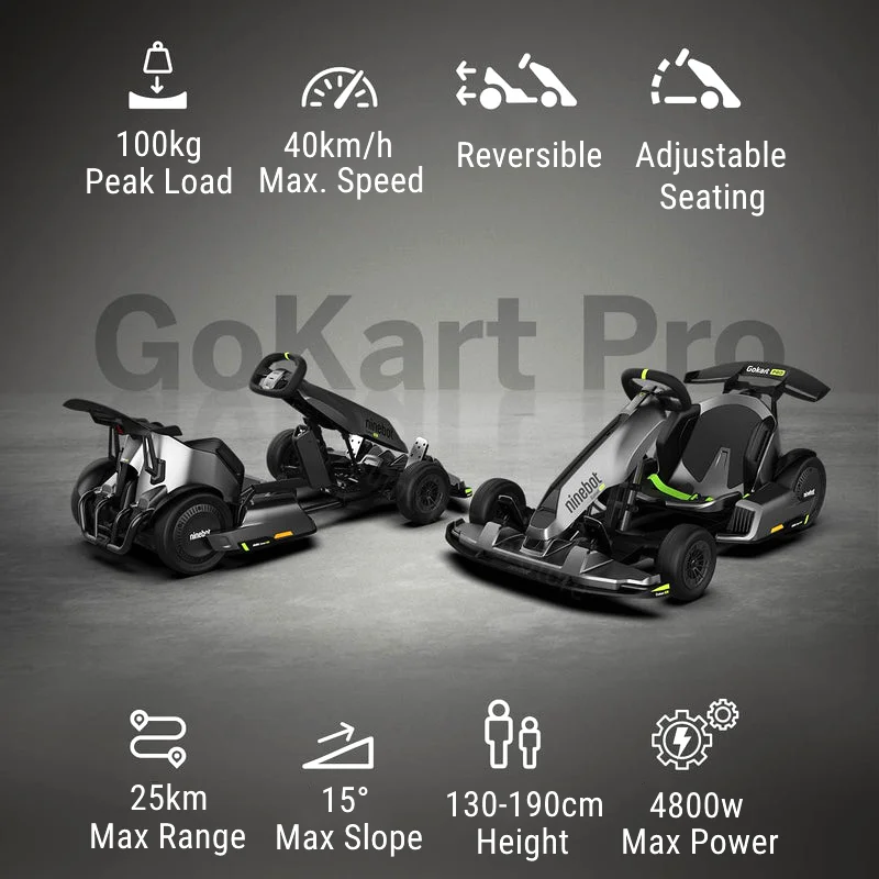 EU STOCK Ninebot от Segway Electric GoKart Pro 4800 Вт для детей и взрослых на открытом воздухе гоночный педаль Go Karting самобалансирующийся