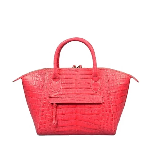 Luxury Crocodile Belly Bag Lady Leather Bags Women Exotic Skin