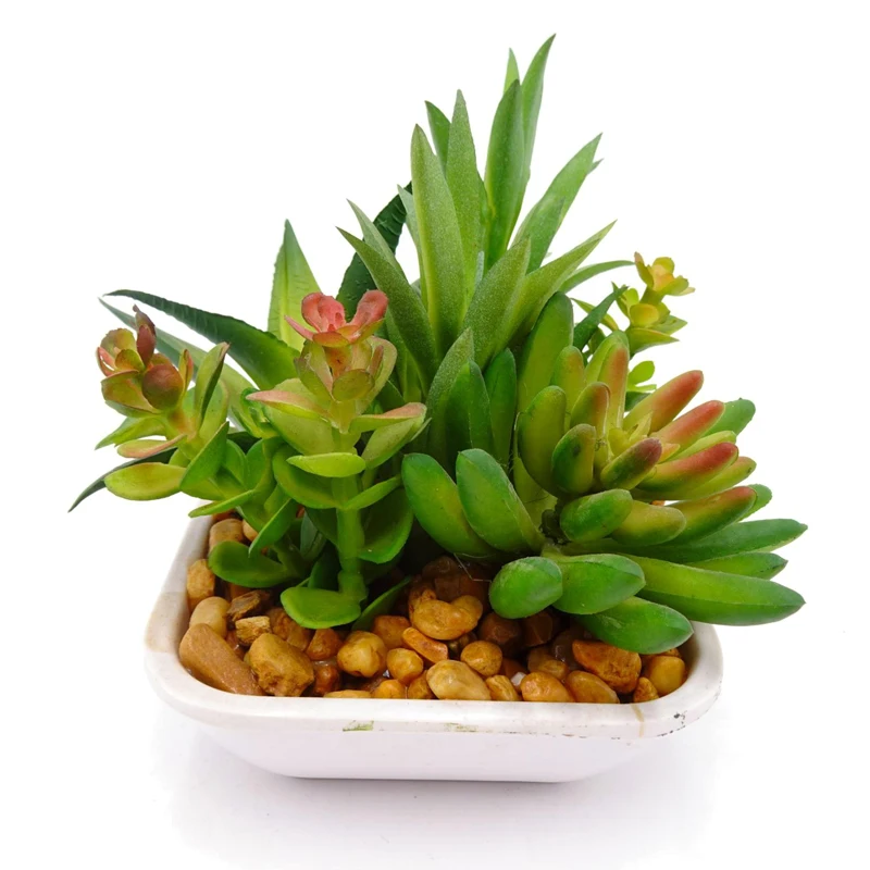 Factory Directly Mini Artificial Assorted Potted Succulents Plants