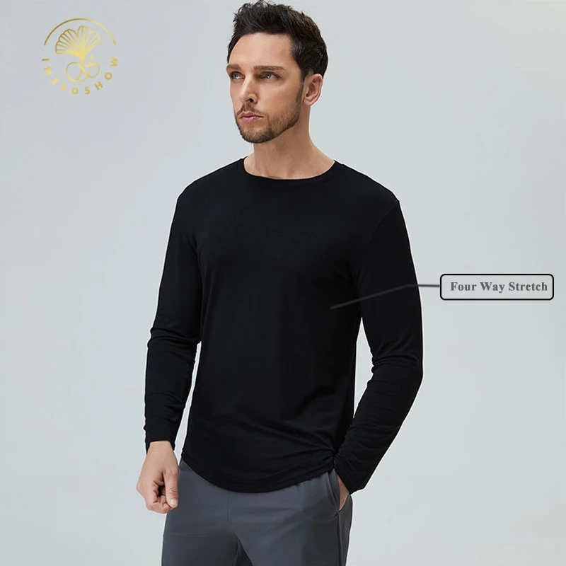 Eco Friendly Men's Sport Fitness Clothing Bamboo Shirt Custom Printed