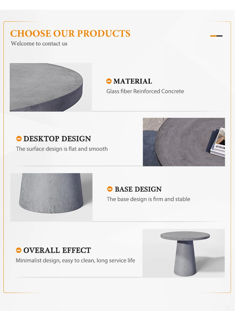 dinning table modern dining room furniture round concrete dining table