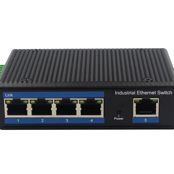 5Port Gigabit Industrial PoE Switch 12v-52v IP40 Network Switch for CCTV