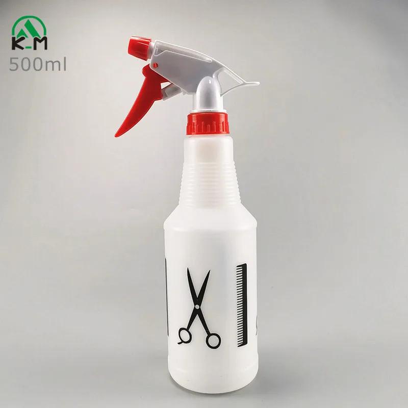 16oz 500ml HDPE Refillable Spray Bottle for Hair Salon Hair Mist Water Sprayer Hairdressing Salon Tool Plastic Pump Bottle