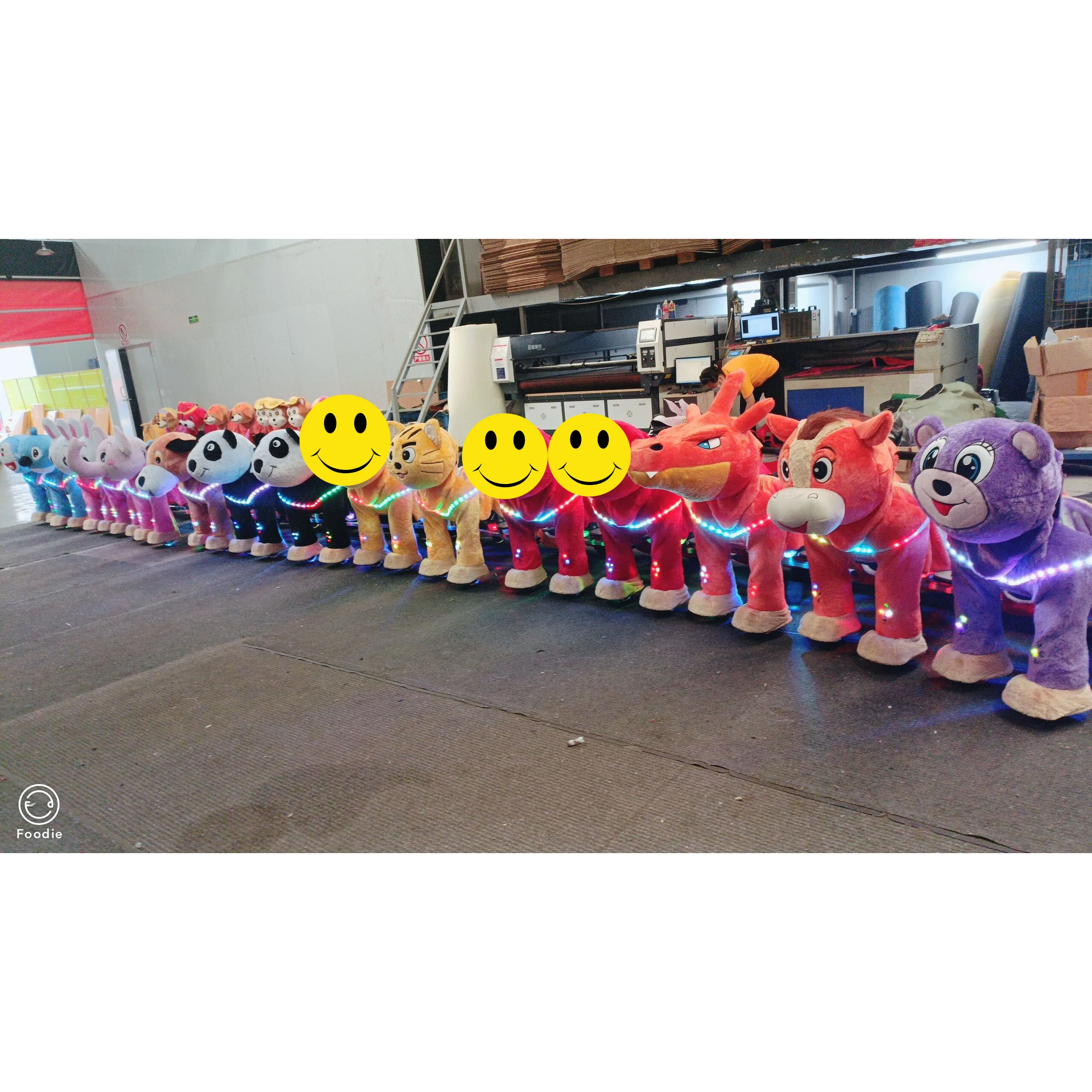 Factory CE Customized Electric Ride on Walking Animal Rides Animal Carts for Mall