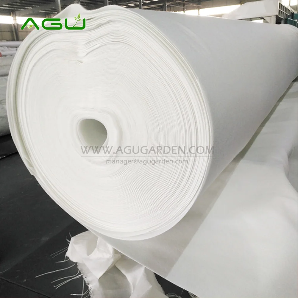 Drainage Geotextile Layer White Pet Nonwoven Permeable Geotextile ...