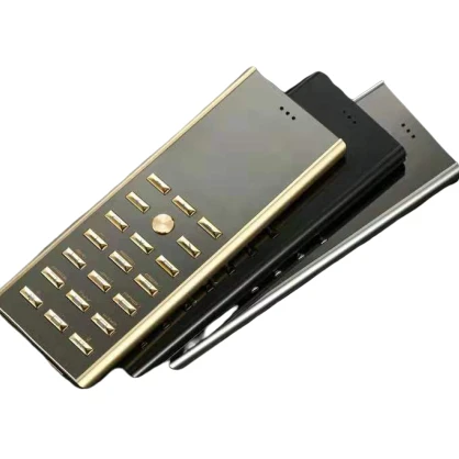 V01 Slim Small Mini Credit Card Luxury Metal Body Dual SIM Telephone GSM Senior Bar Mobile Phone