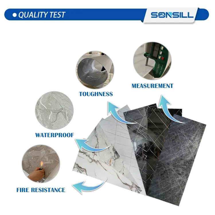 SONSILL 4x8 Feet Marble Design 3mm PVC UV Marble Sheet Wall Panel for ...