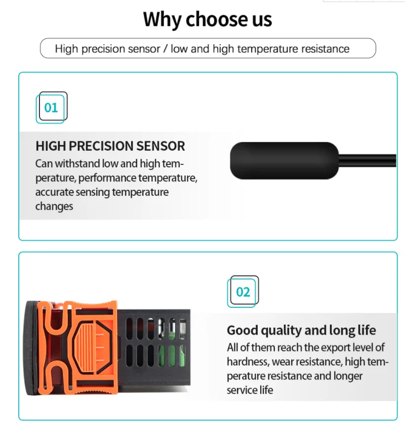 Wholesale Refrigeration Defrosting Function Digital Temperature Controller With High Precision Sensor