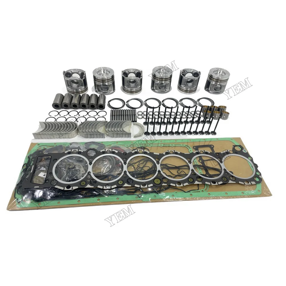 Repair Kit With Full Gasket Set Cylinder Piston Rings Bearing Valves Suitable for Isuzu 6WG1 Engine Parts With Warranty
