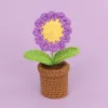 Purple-daisy-super mini small wool basin